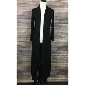 Objex Long Cardigan In Black